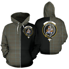 Haig Check Tartan Crest Zipper Hoodie - Half Of Me Style