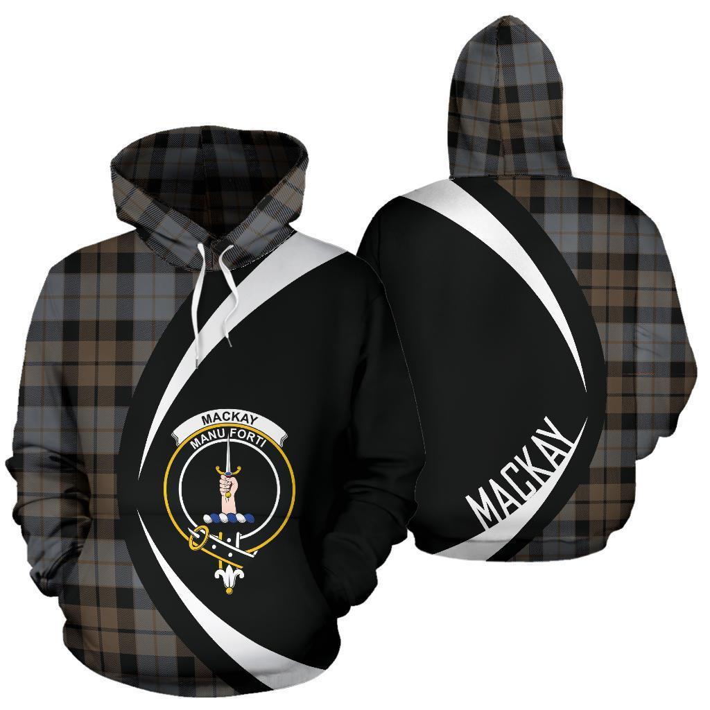 MacKay Weathered Tartan Crest Hoodie - Circle Style