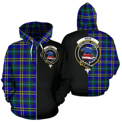 Weir Modern Tartan Crest Zipper Hoodie - Half Of Me Style