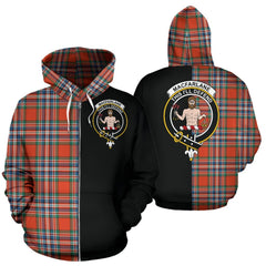 MacFarlane Ancient Tartan Crest Zipper Hoodie - Half Of Me Style