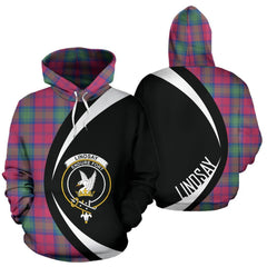 Lindsay Ancient Tartan Crest Hoodie - Circle Style