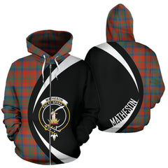 Matheson Ancient Tartan Crest Zipper Hoodie - Circle Style