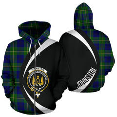 Johnston Modern Tartan Crest Zipper Hoodie - Circle Style