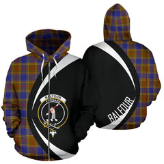 Balfour Modern Tartan Crest Zipper Hoodie - Circle Style