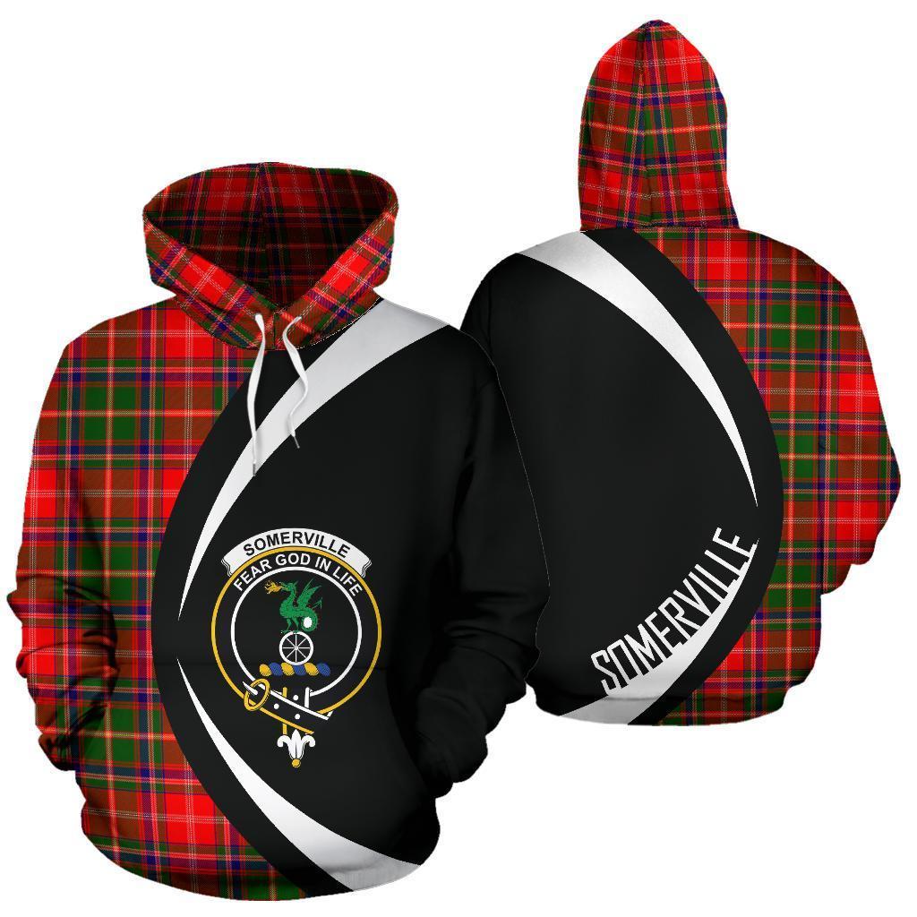 Somerville Modern Tartan Crest Hoodie - Circle Style