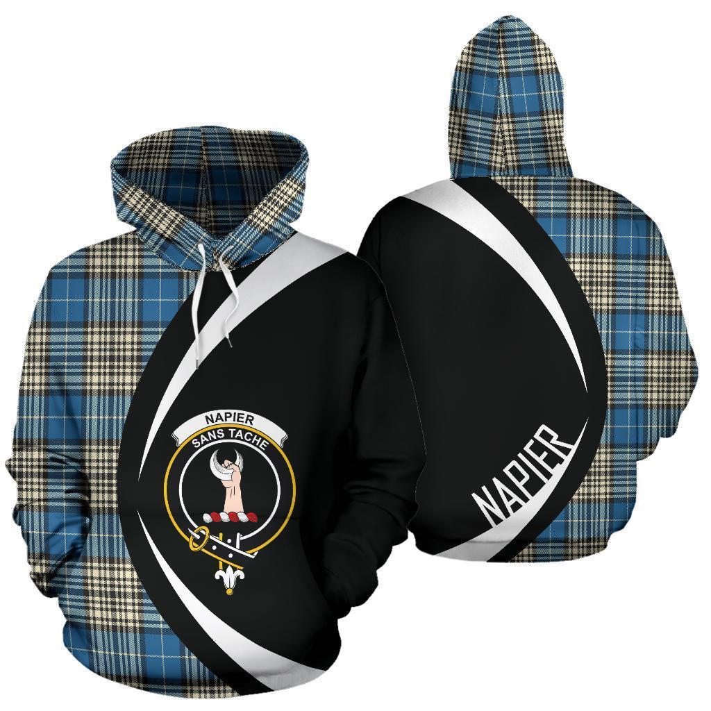 Napier Ancient Tartan Crest Hoodie - Circle Style