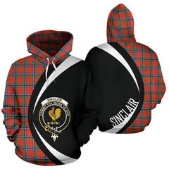 Sinclair Ancient Tartan Crest Hoodie - Circle Style