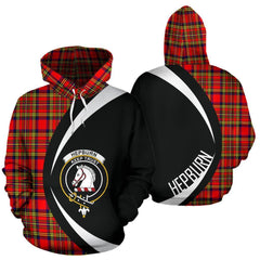 Hepburn Tartan Crest Hoodie - Circle Style