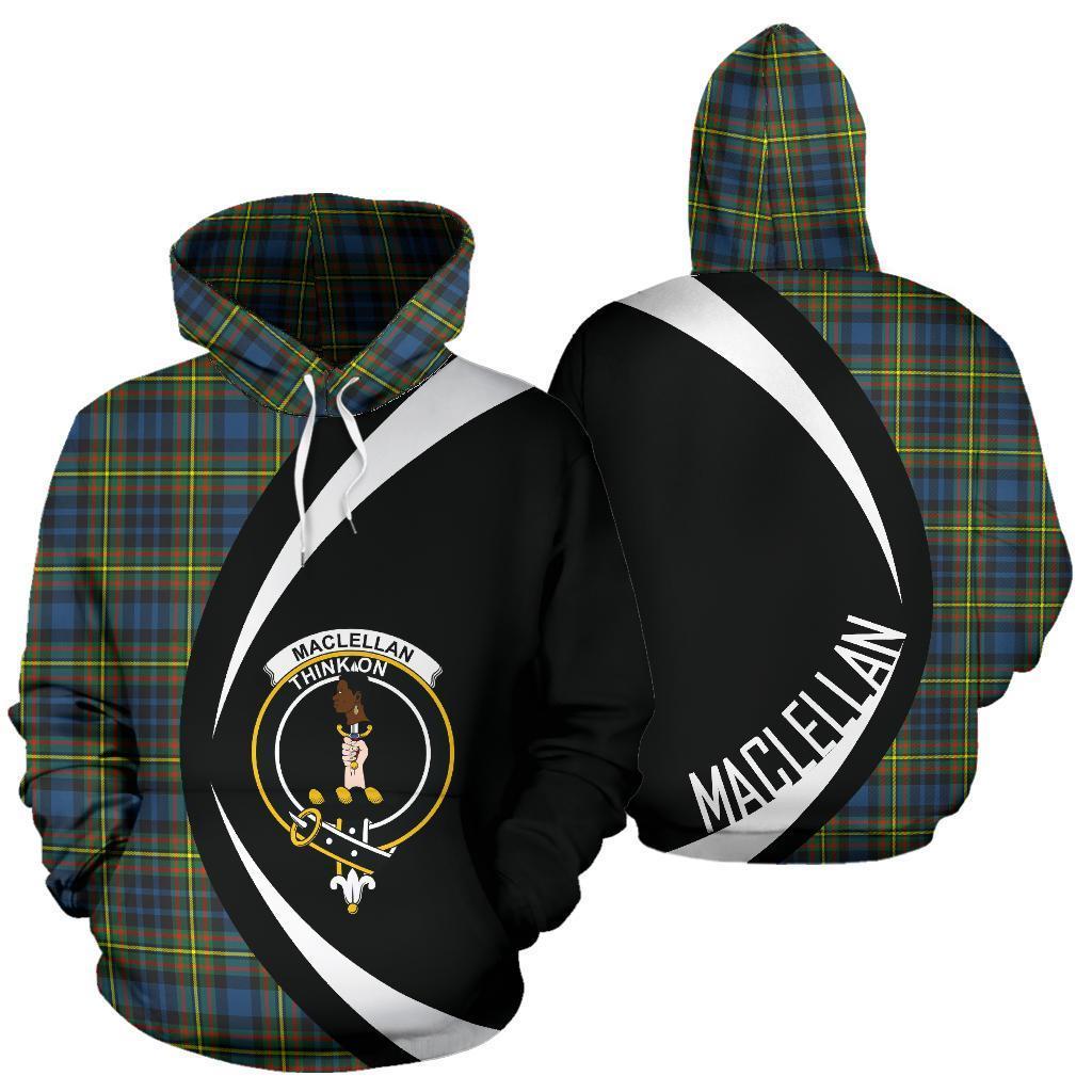 MacLellan Ancient Tartan Crest Hoodie - Circle Style