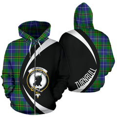 Turnbull Hunting Tartan Crest Zipper Hoodie - Circle Style