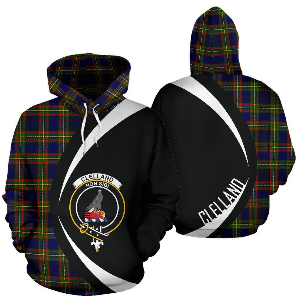 Clelland Modern Tartan Crest Hoodie - Circle Style