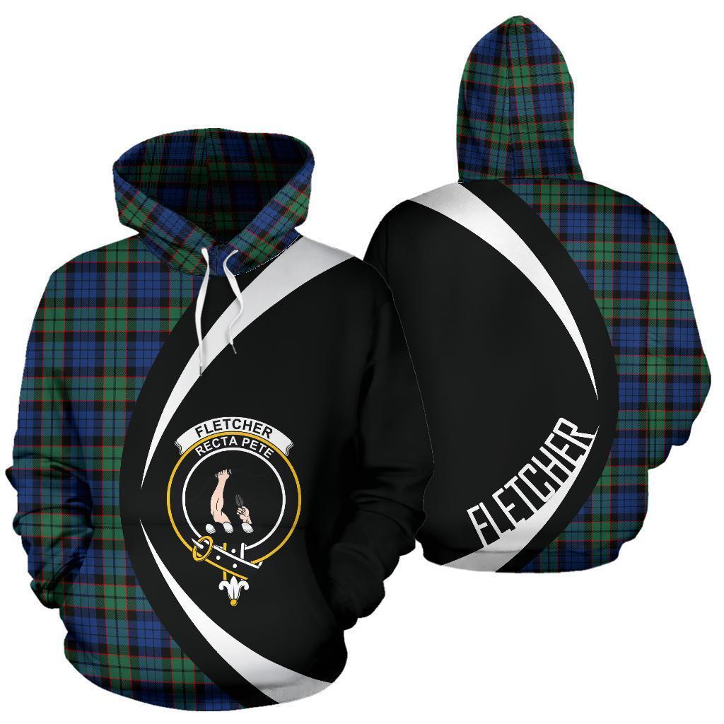 Fletcher Ancient Tartan Crest Hoodie - Circle Style