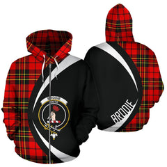 Brodie Modern Tartan Crest Zipper Hoodie - Circle Style