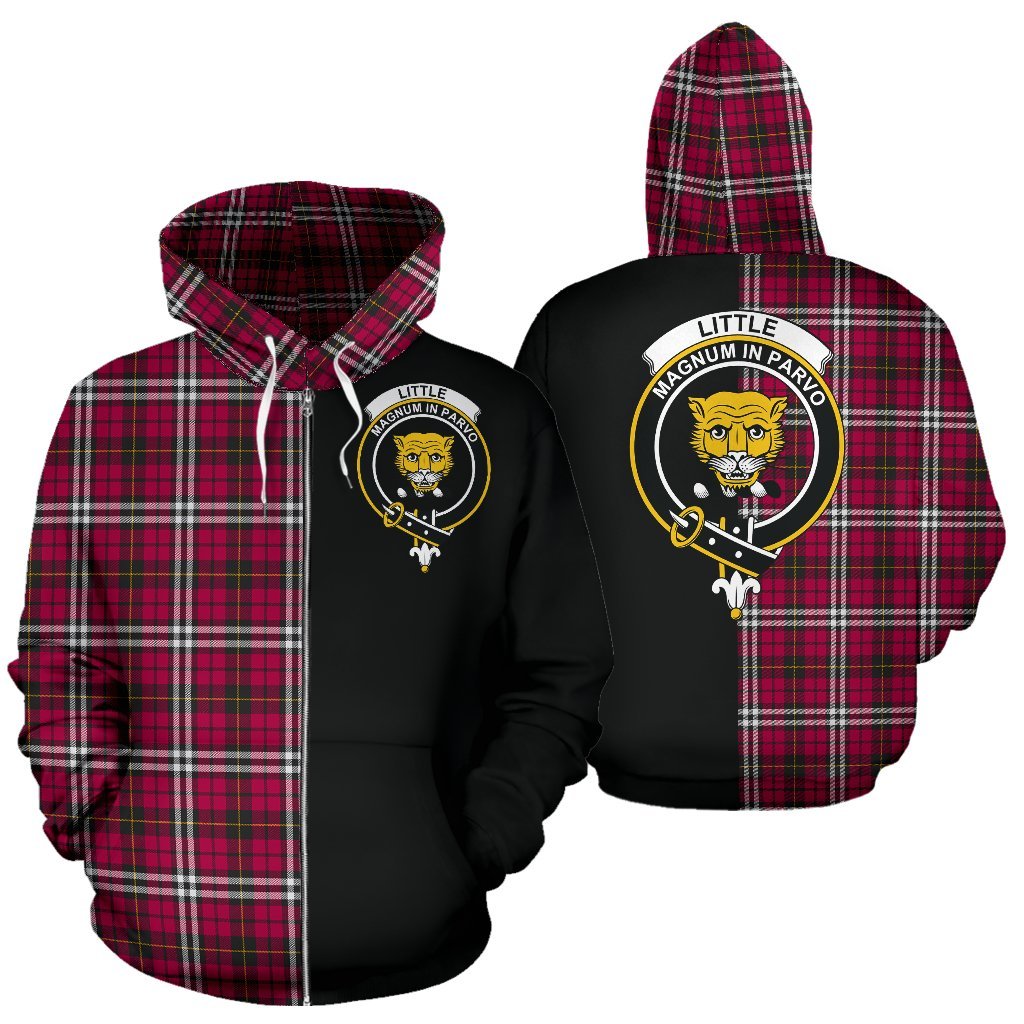 Little Tartan Crest Zipper Hoodie - Half Of Me Style