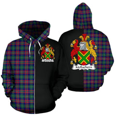 McEachern Tartan Crest Zipper Hoodie - Half Of Me Style