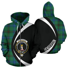 Henderson (Mackendrick) Ancient Tartan Crest Zipper Hoodie - Circle Style