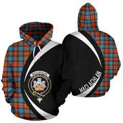 MacLachlan Ancient Tartan Crest Hoodie - Circle Style