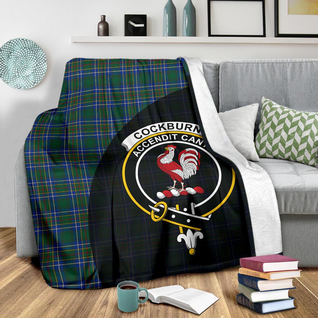 Cockburn Ancient Tartan Crest Blanket - 3 Sizes