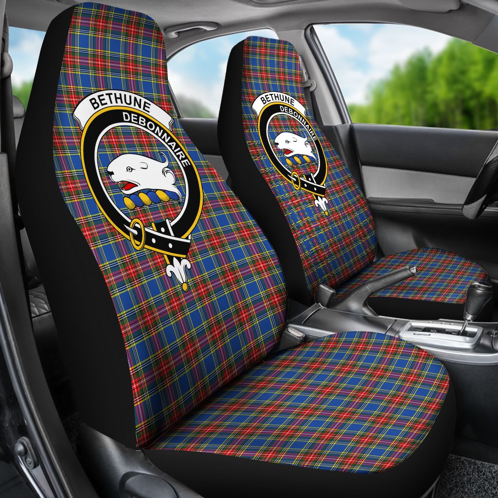 Bethune Tartan Crest Car seat cover