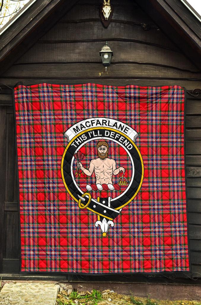 MacFarlane Modern Tartan Crest Quilt