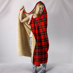 Wallace Hunting - Red Tartan Hooded Blanket