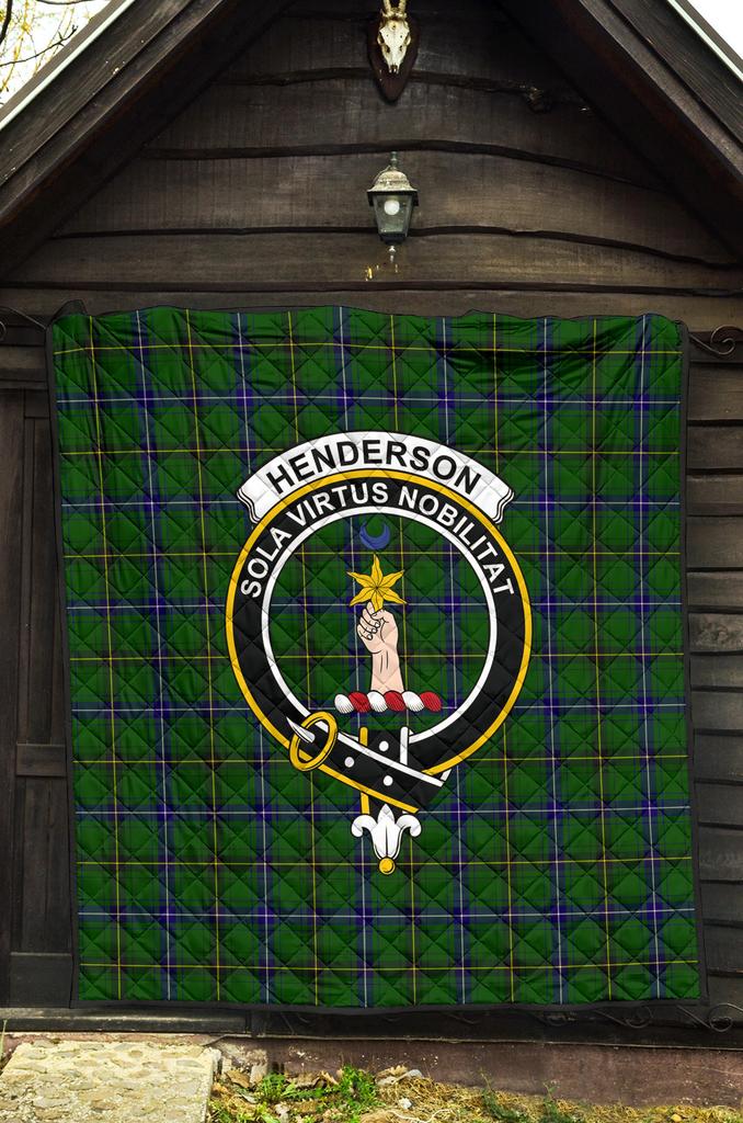 Henderson (Mackendrick) Family Modern Tartan Crest Quilt
