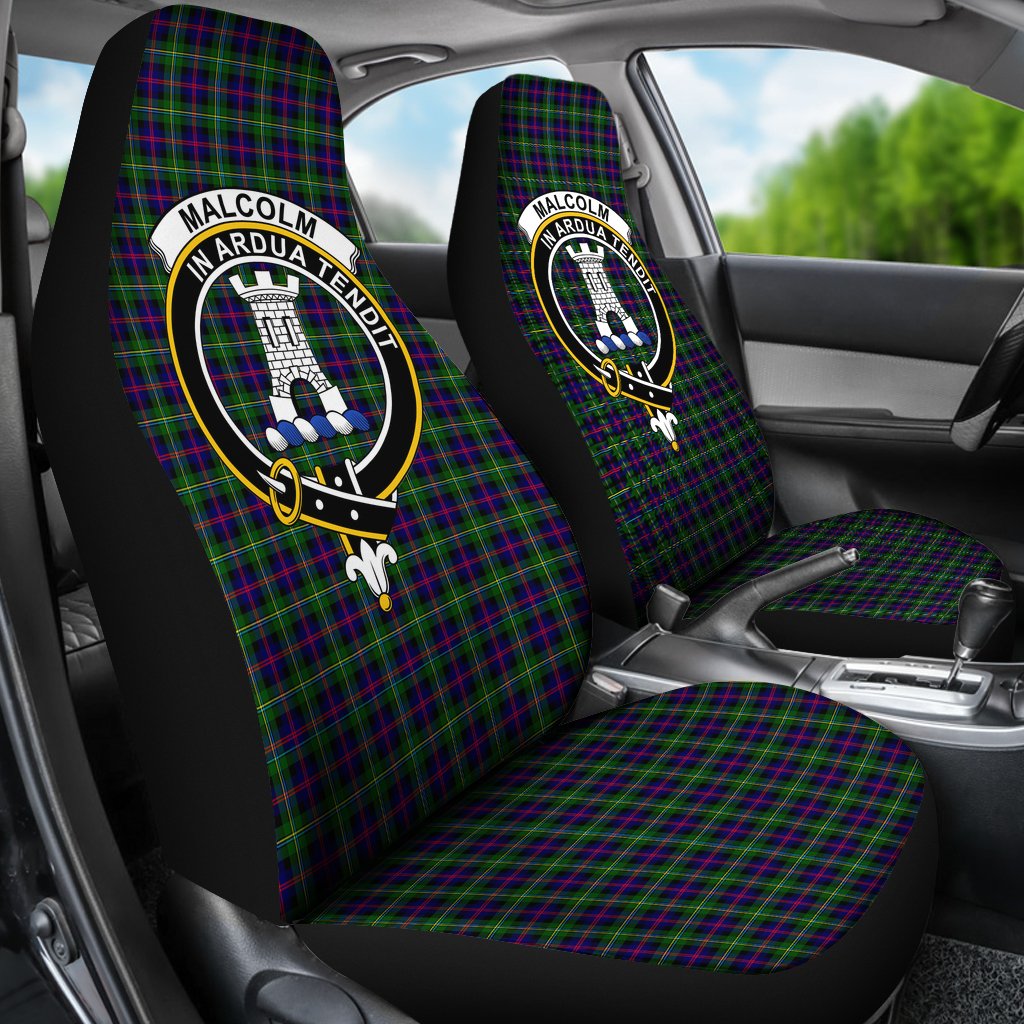 Malcolm (MacCallum) Modern Tartan Crest Car Seat Cover