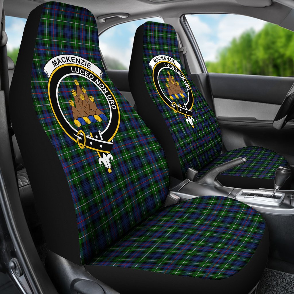 Mackenzie Family Modern Tartan Crest Car Seat Cover