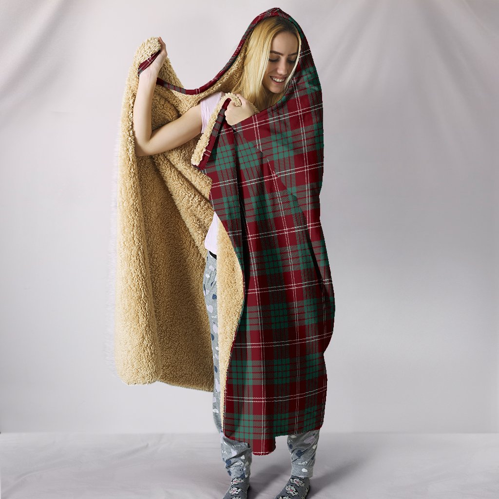 Crawford Modern Tartan Crest Hooded Blanket