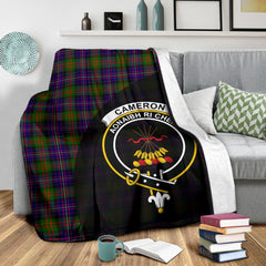 Cameron of Erracht Modern Tartan Crest Blanket Wave Style