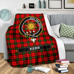 Kerr Tartan Crest Blanket - 3 Sizes