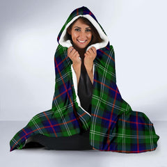 Sutherland Modern Tartan Crest Hooded Blanket