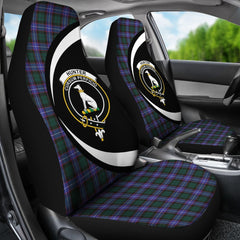 Hunter Modern Tartan Crest Circle Car Seat Cover