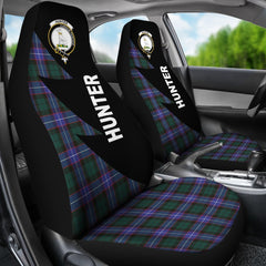 Hunter Tartan Crest Circle Car Seat Cover