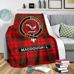 MacDougall Family Tartan Crest Blankets