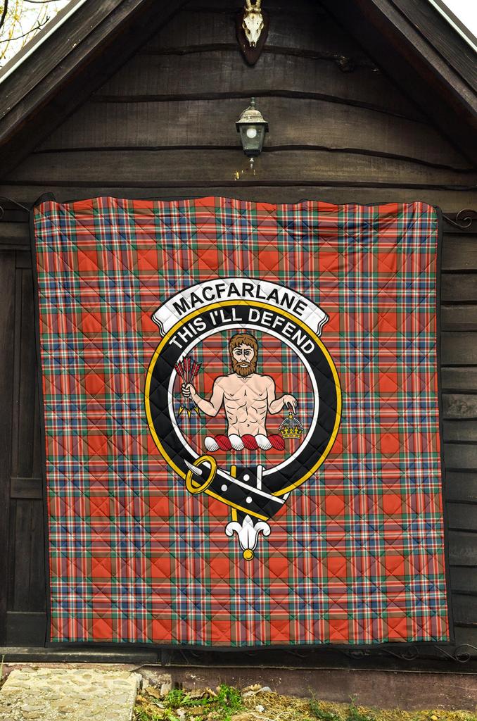 MacFarlane Tartan Crest Quilt