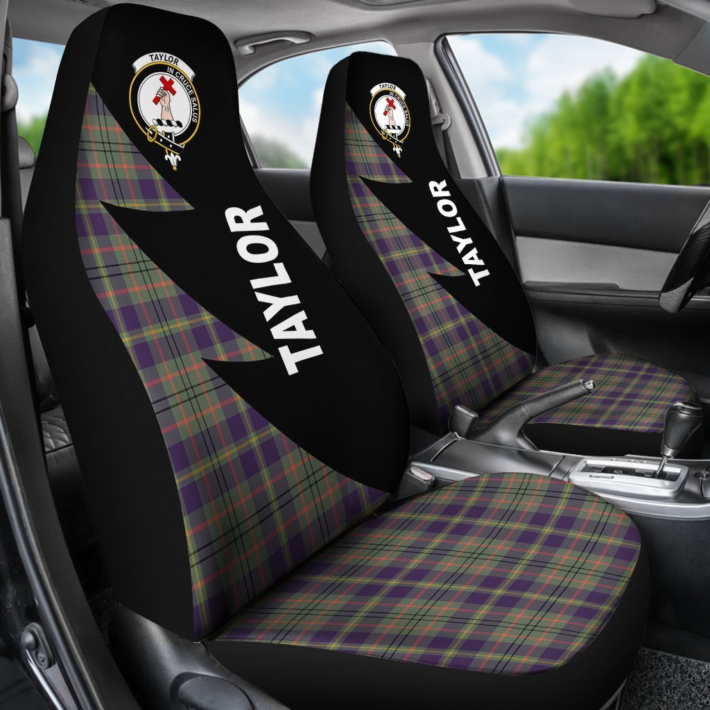 Tailyour (Or Taylor) Tartan Crest Flash Car Seat Cover