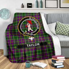 Taylor (Tailyour) Tartan Crest Blanket - 3 Sizes