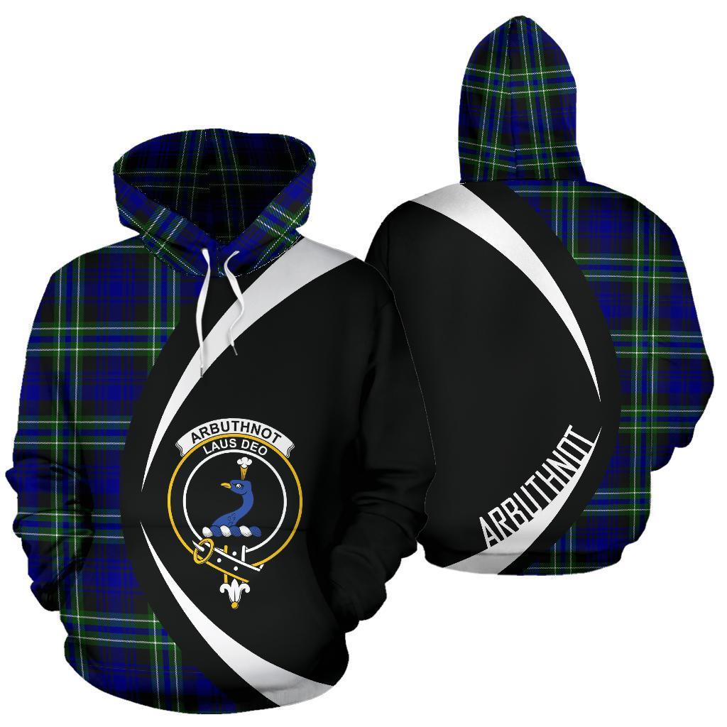 Arbuthnot Modern Tartan Crest Hoodie - Circle Style