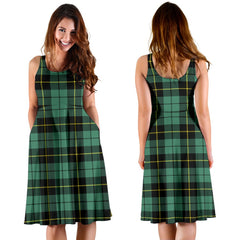 Wallace Hunting Ancient Tartan Midi Dress