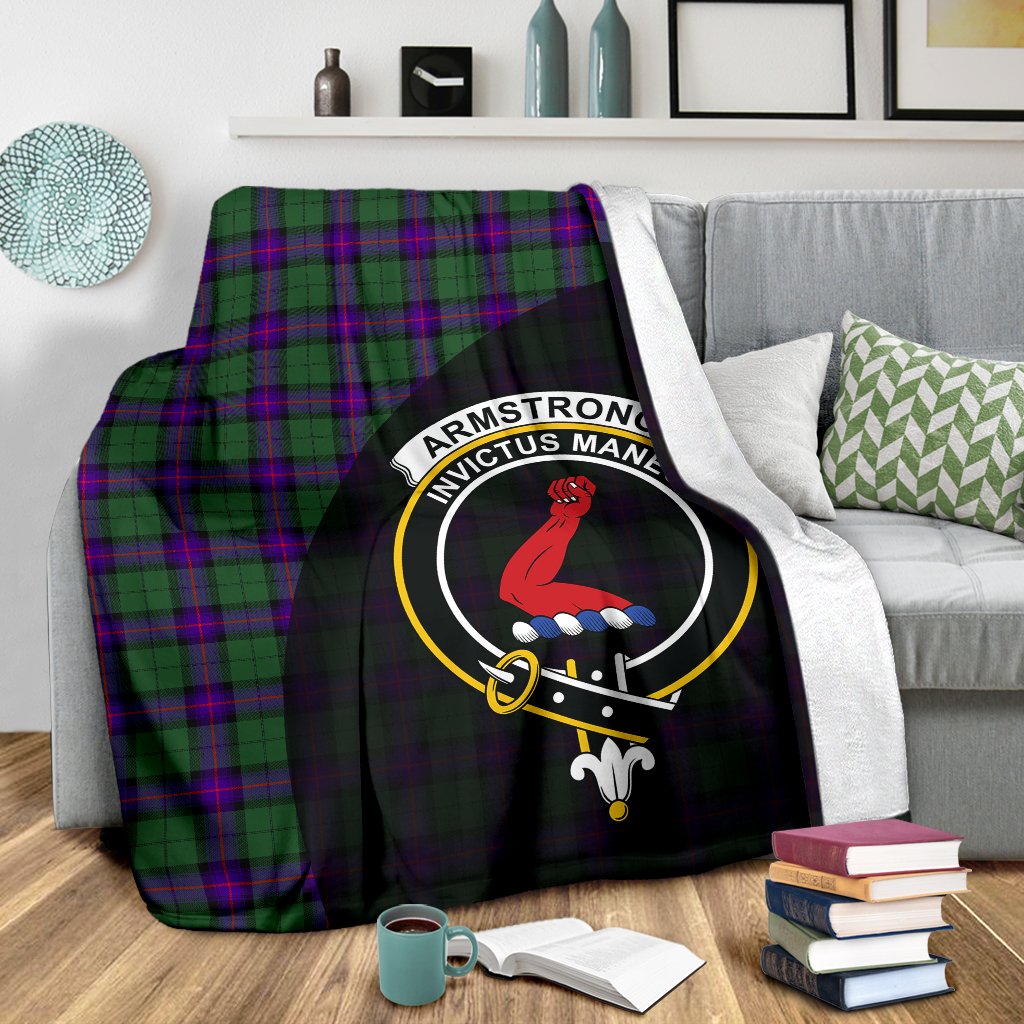 Armstrong Modern Tartan Crest Blanket - 3 Sizes