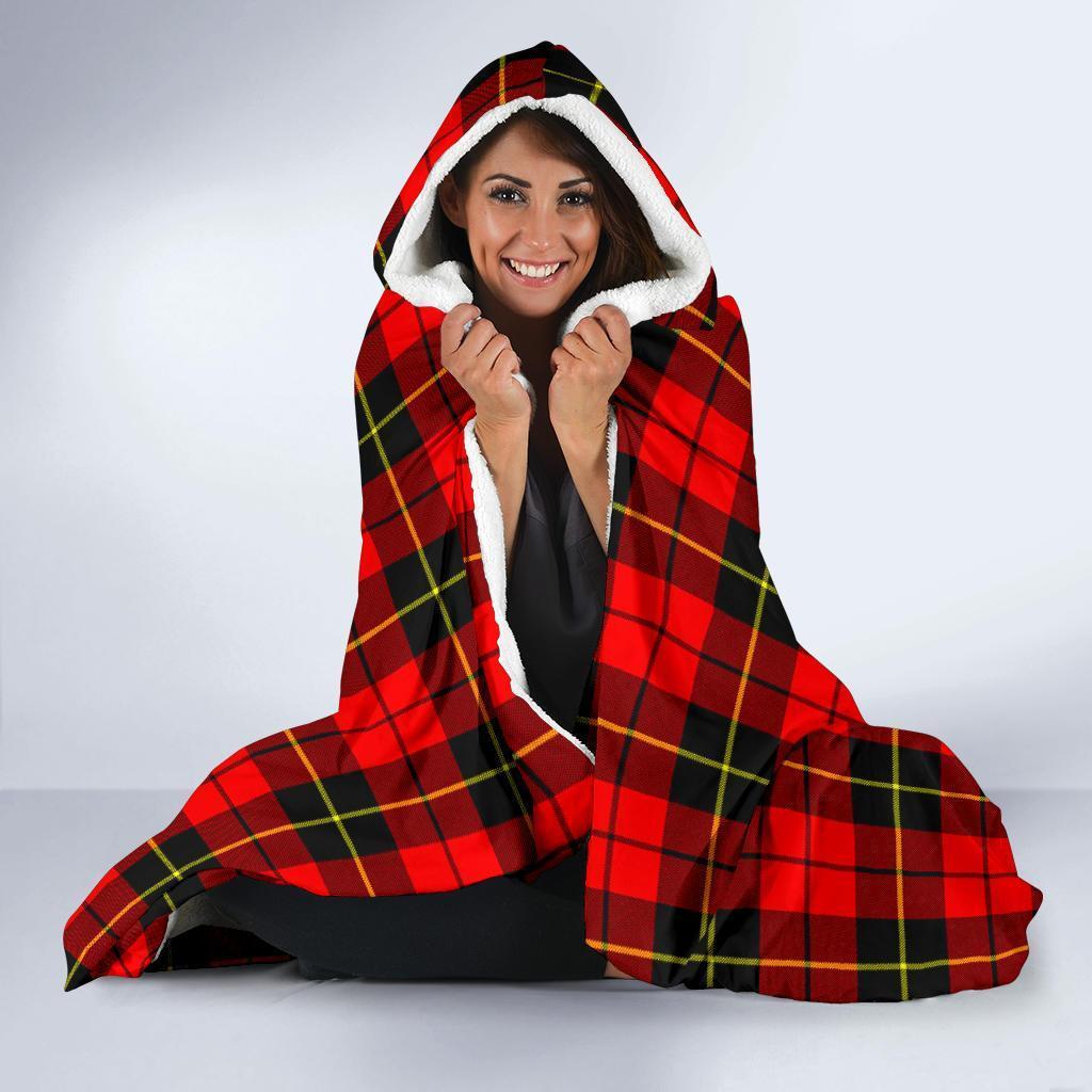 Wallace Tartan Crest Hooded Blanket