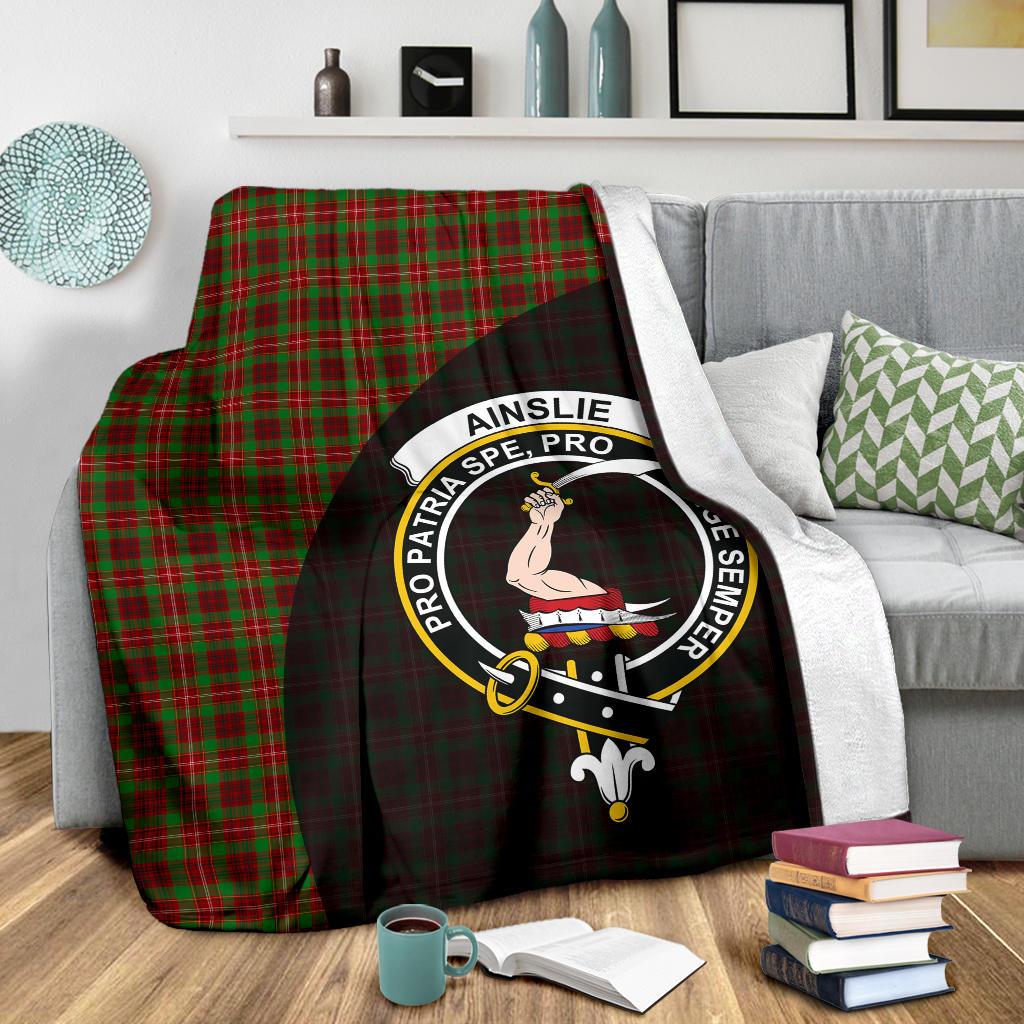 Ainslie Tartan Crest Blanket - 3 Sizes