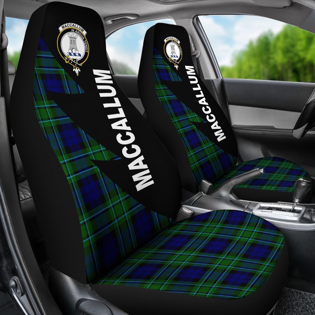 MacCallum Tartan Crest Car Seat Cover - Flash Style