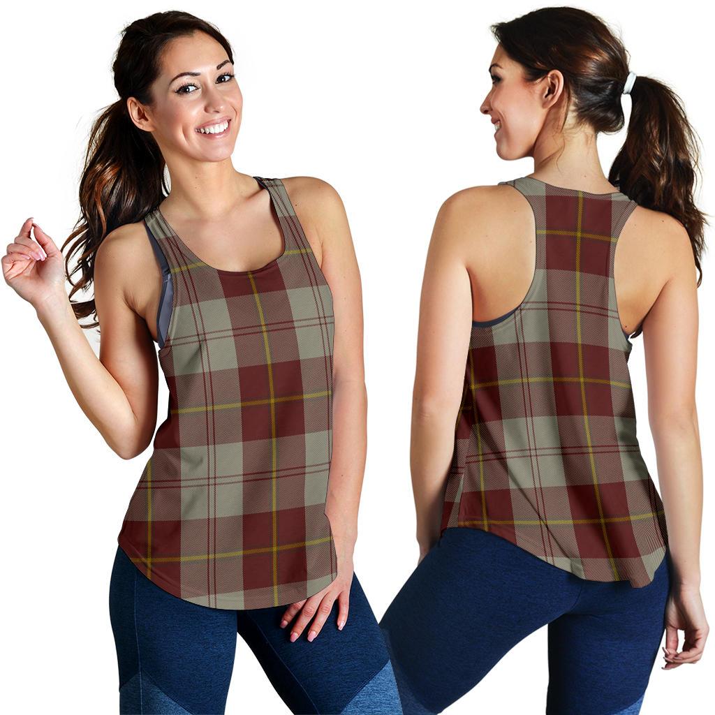 Cunningham Burgundy Dancers Tartan Women Racerback Tank Top