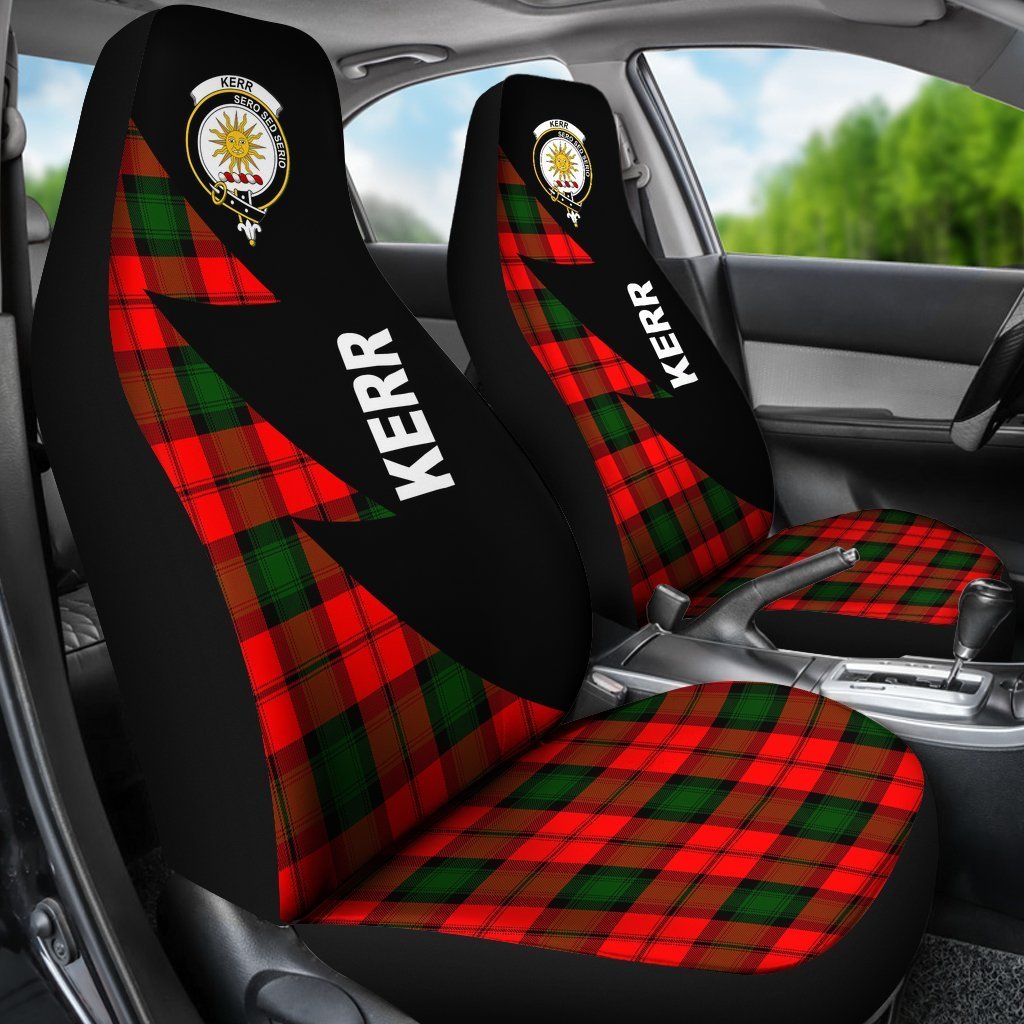 Kerr Tartan Crest Flash Style Car Seat Cover