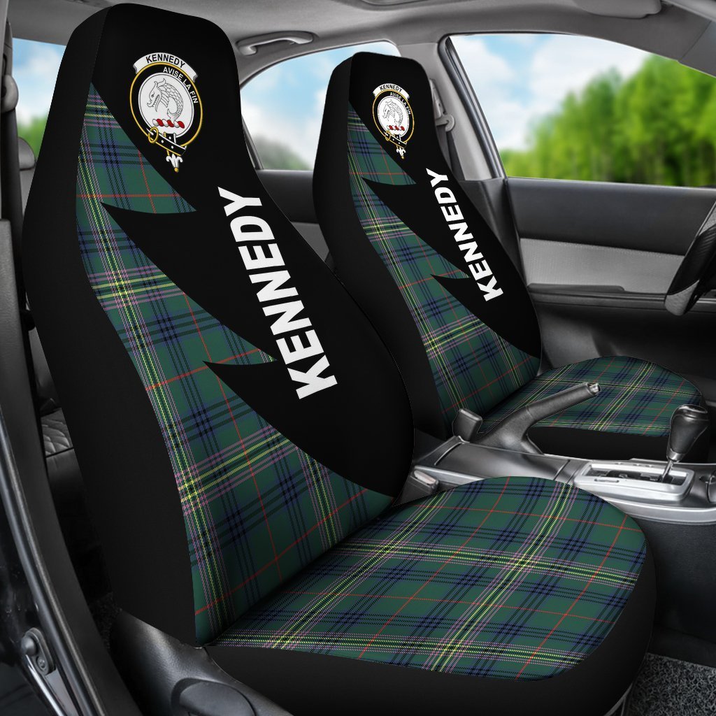 Kennedy Tartan Crest Car Seat Cover
