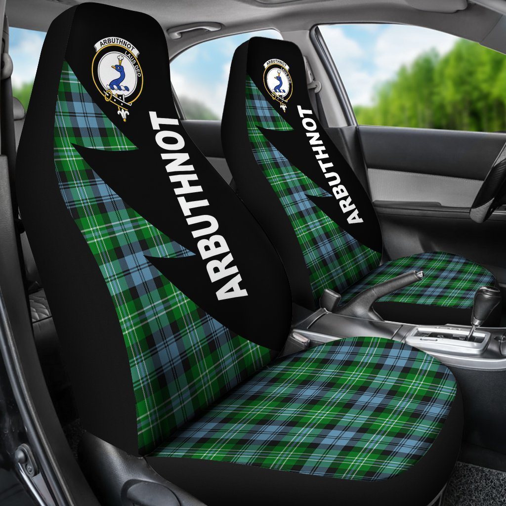 Arbuthnot Tartan Crest Flash Style Car Seat Cover