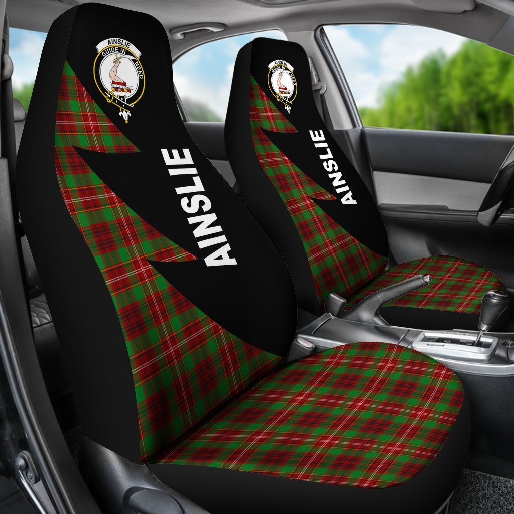 Ainslie Tartan Crest Flash Style Car Seat Cover