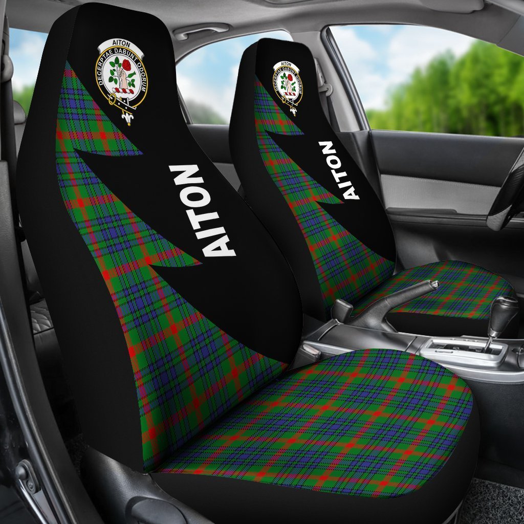 Aiton Tartan Crest Flash Style Car Seat Cover